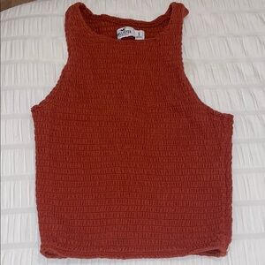 Hollister Smocked Red Tank Top